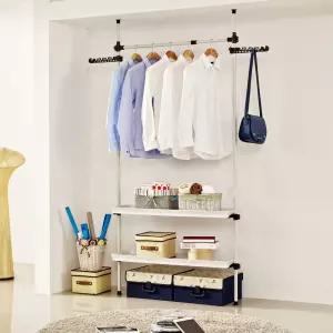 1단행거 2단선반 고정식옷걸이 302행거 행거 옷걸이 고정식행거 헹거 튼튼한행거 2단행거 고정행거