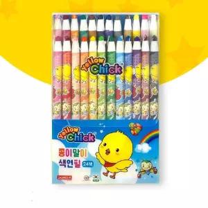 국산 동아 노랑병아리 종이말이 색연필 24색 이색 크레용 크레파스 어린이날선물 유치원 어린이집 초등학교
