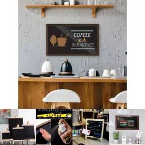 블랙보드 미니 30x50cm 자석부착 원목 우드프레임/가게/메뉴판/블랙/보드/게시판/자석판/메모/작전판/칠판