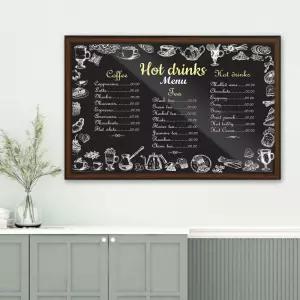 블랙보드 대형 60x90cm 자석부착 원목 우드프레임/작전판/칠판/식당/카페/홍보/메뉴판/인테리어/흑칠판