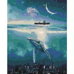 고래와 바다 캔버스 보석십자수 40x50 캔버스형보석십자수 캔버스액자보석십자수