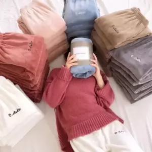 수면 밍크 잠옷바지 여성용 수면바지 잠옷 수면 커플 파자마 극세사 홈웨어