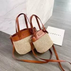 짜임 느낌 라탄 크로스 토드 투웨이백 데일리백 라탄백 캐주얼백 짜임백 가방 토드백 크로스백 여성