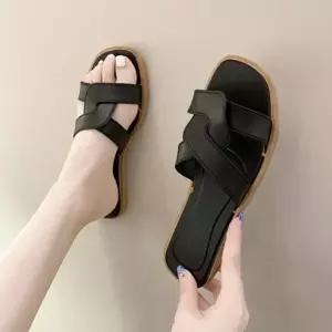 플랫 여성 꼬임 슬리퍼