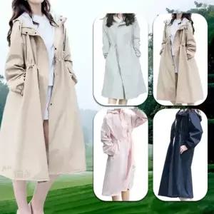 레인코트 골프우비 비옷 코트형 우비 판쵸우의 여성용우비 OP