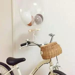 피크닉용 라탄 자전거 토트백