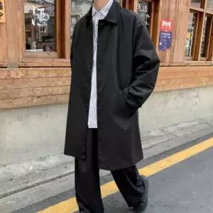 남자 간절기 가을 데이트 룩 코디 싱글 맥 트렌치 WEDA003