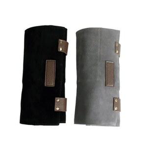 12정가위집 가위 소가죽 헤어스타 스트 두루마리 케이스 장비 그레이 브러쉬