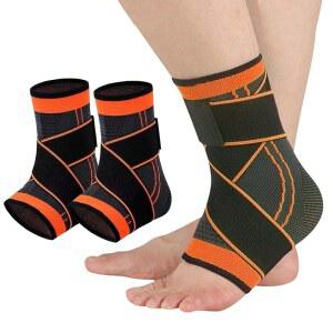 남녀용 발목 교정기, 압박 소매 발바닥 근막염 보조기, 를 위한 아치 지지대 양말 교정기 (오렌지, 라지)