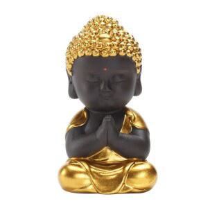 미니 황금 불상 여래불 자동차용품 동자승 장식 석가모니상 석가모니 차량용 책상