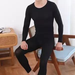 (색상 블랙)스판 남자 내복 세트 방한 내의 내복 이너웨어 프리
