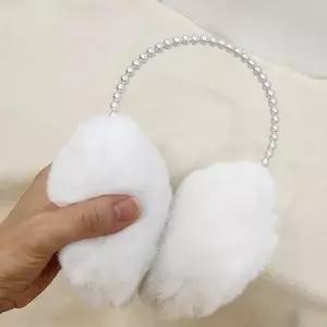 ( )진주 헤어밴드 퍼 귀마개 겨울 방한용