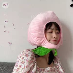 코스튬 파티 복숭아탈 코스프레 복숭아모자 모자 여성 의상