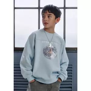 [롯데백화점]블루테일 맨투맨 스카이블루 컬러 티셔츠AAA2TS05SBL