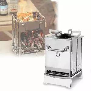 캠핑용 접이식 화로대 숯불구이 불판 세트