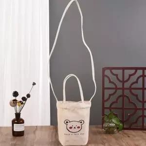 ( )텀블러가방 텀블러파우치 미니 캔버스 곰돌이 천가방 RD-12067