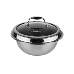쿡셀 블랙큐브 세라믹 IH 가마솥 22cm+유리뚜껑 22cm 인덕션가능 냄비