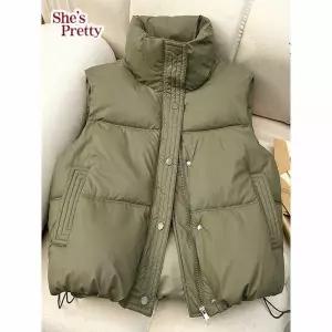 [하프클럽/쉬즈프리티]코라이중커버패딩조끼 L까지_여성패딩베스트