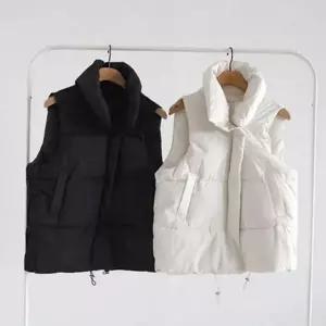 루즈핏 여성 패딩 조끼 데일리 여성 하이넥 조끼 아우터 겨울