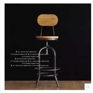 원목 홈바 의자 등받이 북유럽 카페 접이식 빈티지