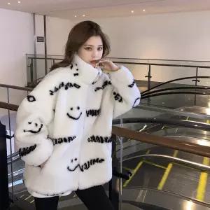 여성겨울후리스 가을 겨울 봄 레터링 커플 양털 뽀글이