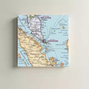 동남아시아 지도 세계 전도 동남아지도 소형 79 X 110