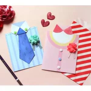 감사편지 셔츠n브라우스 카네이션카드 5쌍 인지발달 학습놀이 북아트