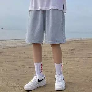 [골드스마일]남성용 허리밴드 데님 버뮤다 팬츠 여름 캐주얼 반바지