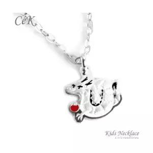클루아조네 키즈 은목걸이 스터링실버 용 각인가능 CeK Kids 8115KN