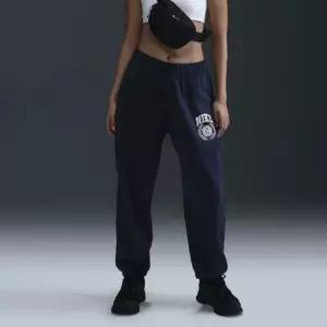 나이키 우먼즈 클럽 플리스 오버사이즈 미드라이즈 스웨트팬츠 롱팬츠 조거 네이비 HV6501-410