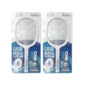 ( )바른생활 USB 전기모기채1P-2개 파리채 전자모기채 벌레퇴치