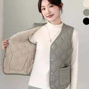 가벼운 여성 경량 조끼 누빔 여성 패딩 조끼 따뜻한 겨울