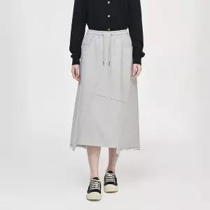 [송지오 우먼](강남점)송지오 컬렉션 바이어스 캐스트 저지 스커트 멜란지 그레이 WI2SK708MG