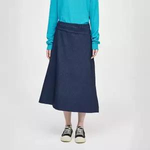 [송지오 우먼](강남점)송지오 컬렉션 바이어스 캐스트 데님 스커트 블루 WI2SK709BL