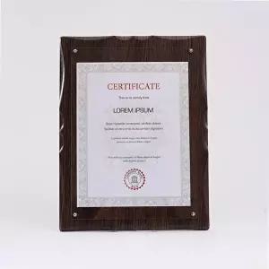 크라운 허가증 상장 액자(A4) 벽걸이 탁상액자 월넛 (KYR-WB9ECF7)