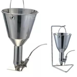 스텐 와플반죽 베이킹 타코야끼 깔때기 주입기 거치대 세트