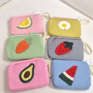 상큼 여름 과일 미니 파우치 지갑 동전지갑 반지갑