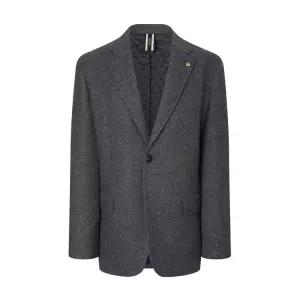 [헤지스]헤지스 차콜그레이 패턴 울혼방 자켓 WHJA4D404CG