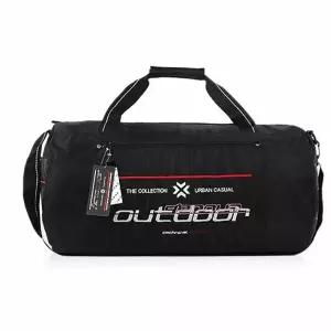 원통 축구 스포츠 더플백 운동 여행 가방 블랙