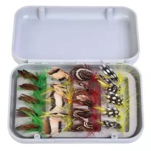 플라이훅 낚시 미끼 20종 하드케이스 세트 낚시플라이훅 낚시용품