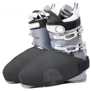 스키 부츠 커버 보온 스트랩 2개 블랙 스포츠 방풍