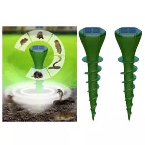 태양광 충전 초음파 진동 간편설치 나선형 두더지 퇴치기 농사 농장물용 농가