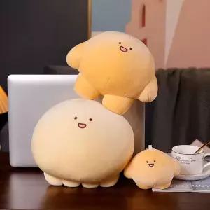 반죽쿠션 인형 말랑 반죽 만두 쿠션 말랑쫀똑한 애착 화이트 문어 만두 중형 30cm