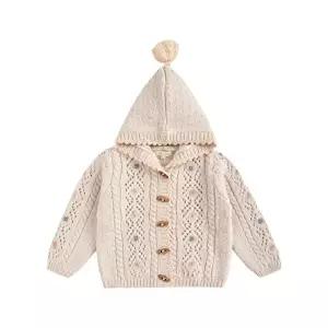 [루이스 미샤]키즈 토니레인 후드 가디건 크림 25F_C0191 CREAM