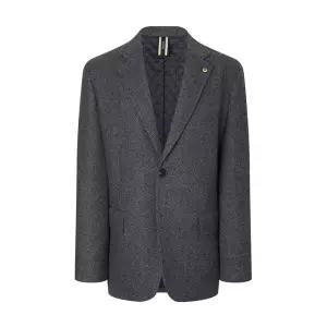 헤지스 HAZZYS 차콜그레이 패턴 울혼방 자켓 WHJA4D404CG