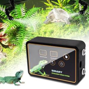 PLXT 열대 우림 실린더 타이밍 스프레이 시스템 분무 슈트 크롤링 애완 동물 거북이 상자 스마트 가습