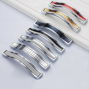 아연 합금 크리스탈 유리 손잡이 주방 욕실 찬장 서랍 당기기 현대 호환 북유럽 가구 문짝 하드웨어 1개 2