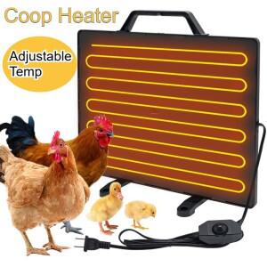 온도 조절식 닭장 히터 160W 가금류 난방 패널 가능 겨울 농장 복사열 새끼 고양이 강아지 애완동물용