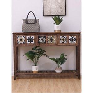 원목 콘솔 선반 장식장 우드콘솔 화이트 서랍장 50cm 60cm 엔틱 2컬러 로비