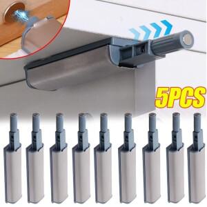 1/5PCS 캐비닛 문 경비원 스테인레스 스틸 푸시 마그네틱 캐치 핸들 프리 터치 릴리스 래치 하드웨어 수리